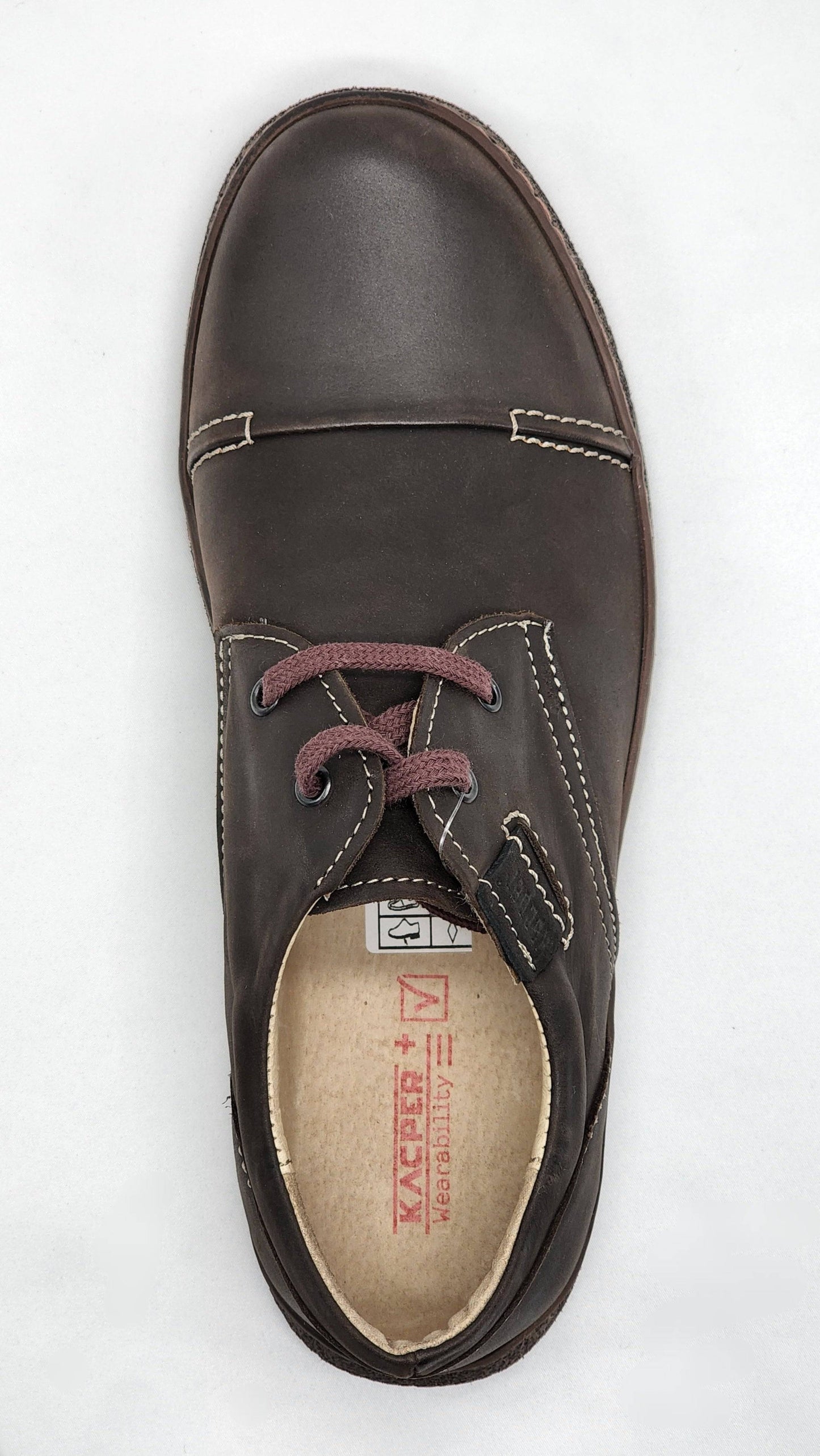 
                  
                    [Men's Rugged Dark Brown Leather Shoes] - Kacper Global Shoes 
                  
                