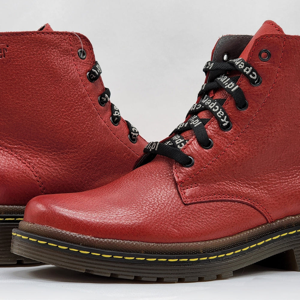 
                  
                    [Women's Premium Red Tumbled Leather Boots] - Kacper Global Shoes 
                  
                