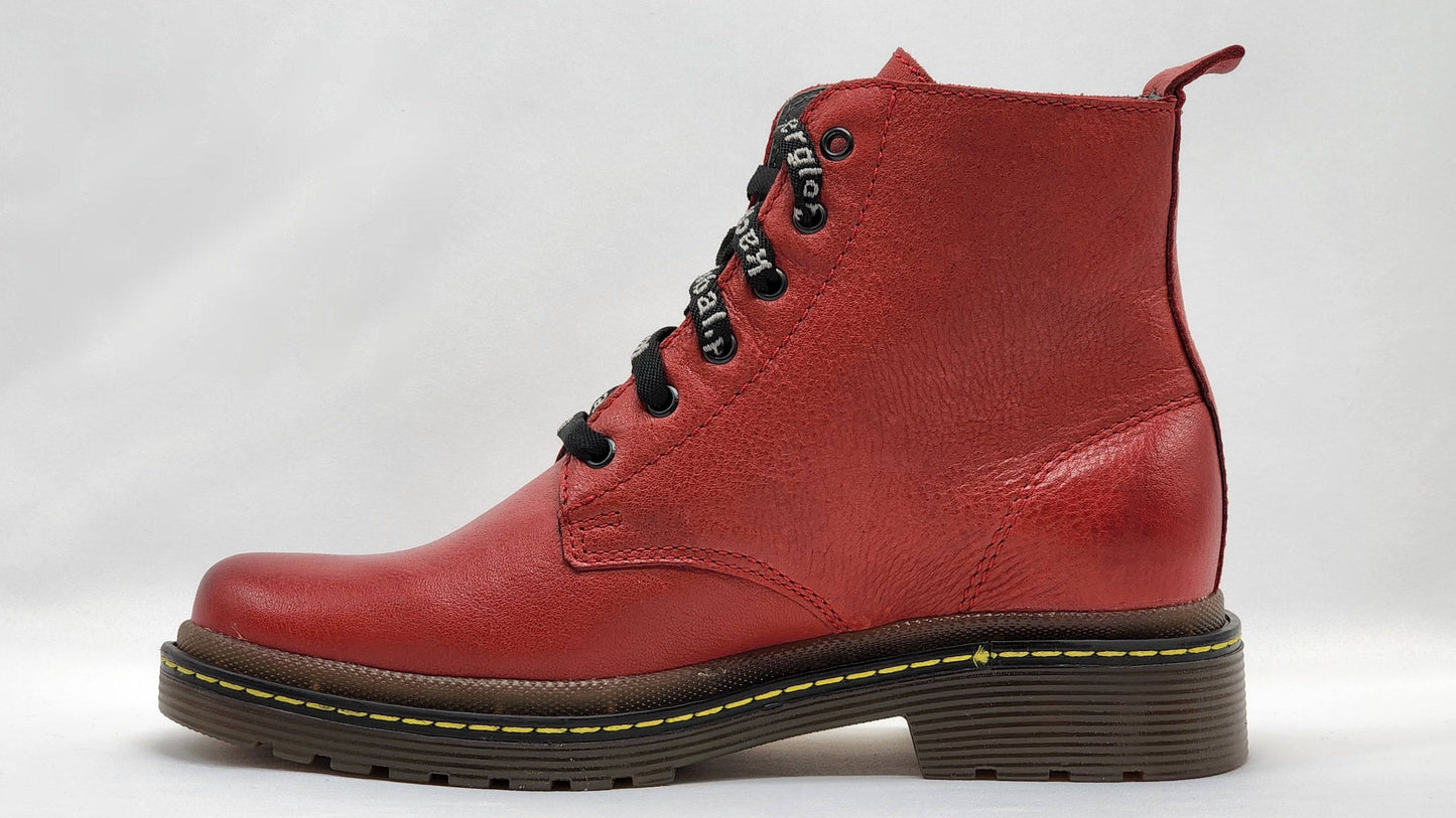 
                  
                    [Women's Premium Red Tumbled Leather Boots] - Kacper Global Shoes 
                  
                