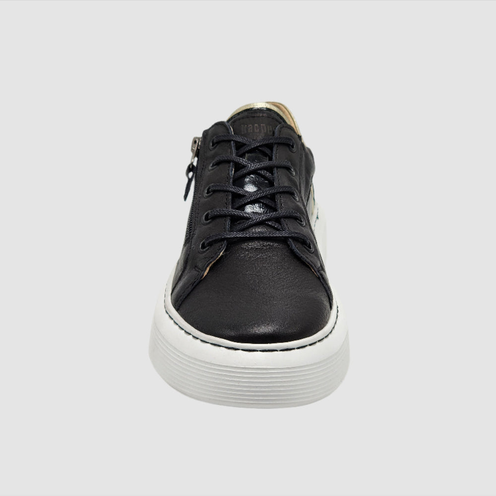 
                  
                    Women's Classic Zip-Up Leather Sneakers - Black
                  
                