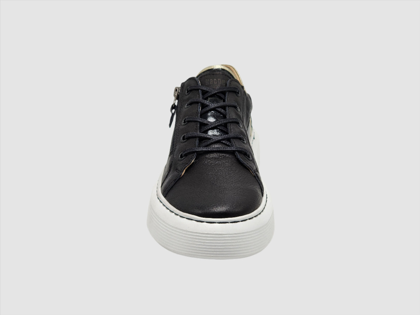 
                  
                    Women's Classic Zip-Up Leather Sneakers - Black
                  
                