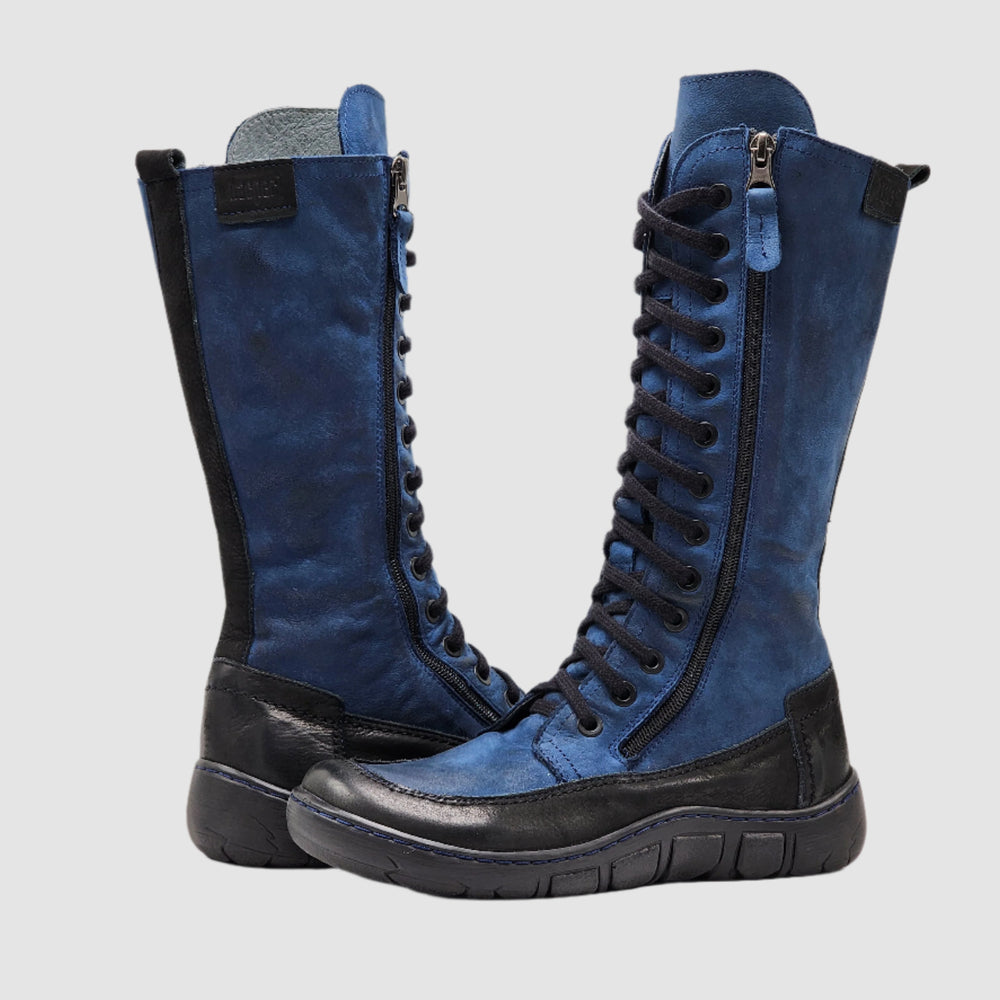 
                  
                    Women's Original Tall Thick Wool-Lined Zip-Up Leather Boots - Blue
                  
                