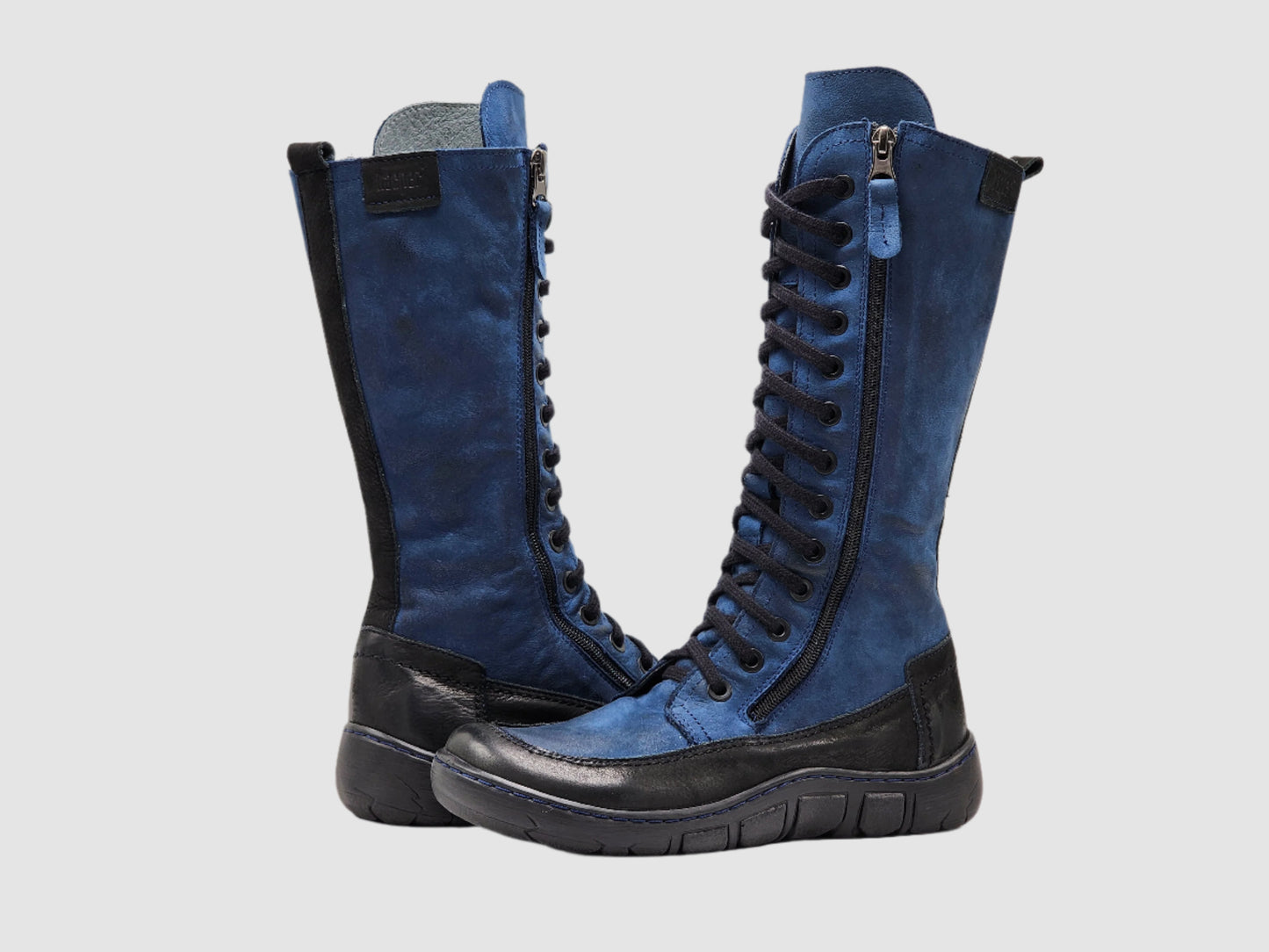 
                  
                    Women's Original Tall Thick Wool-Lined Zip-Up Leather Boots - Blue
                  
                