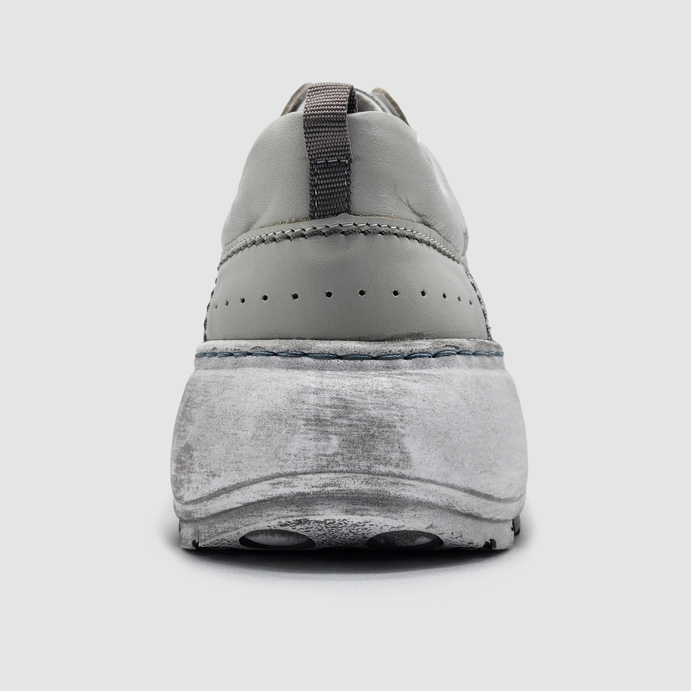 
                  
                    Women's Retro Leather Shoes - Grey
                  
                