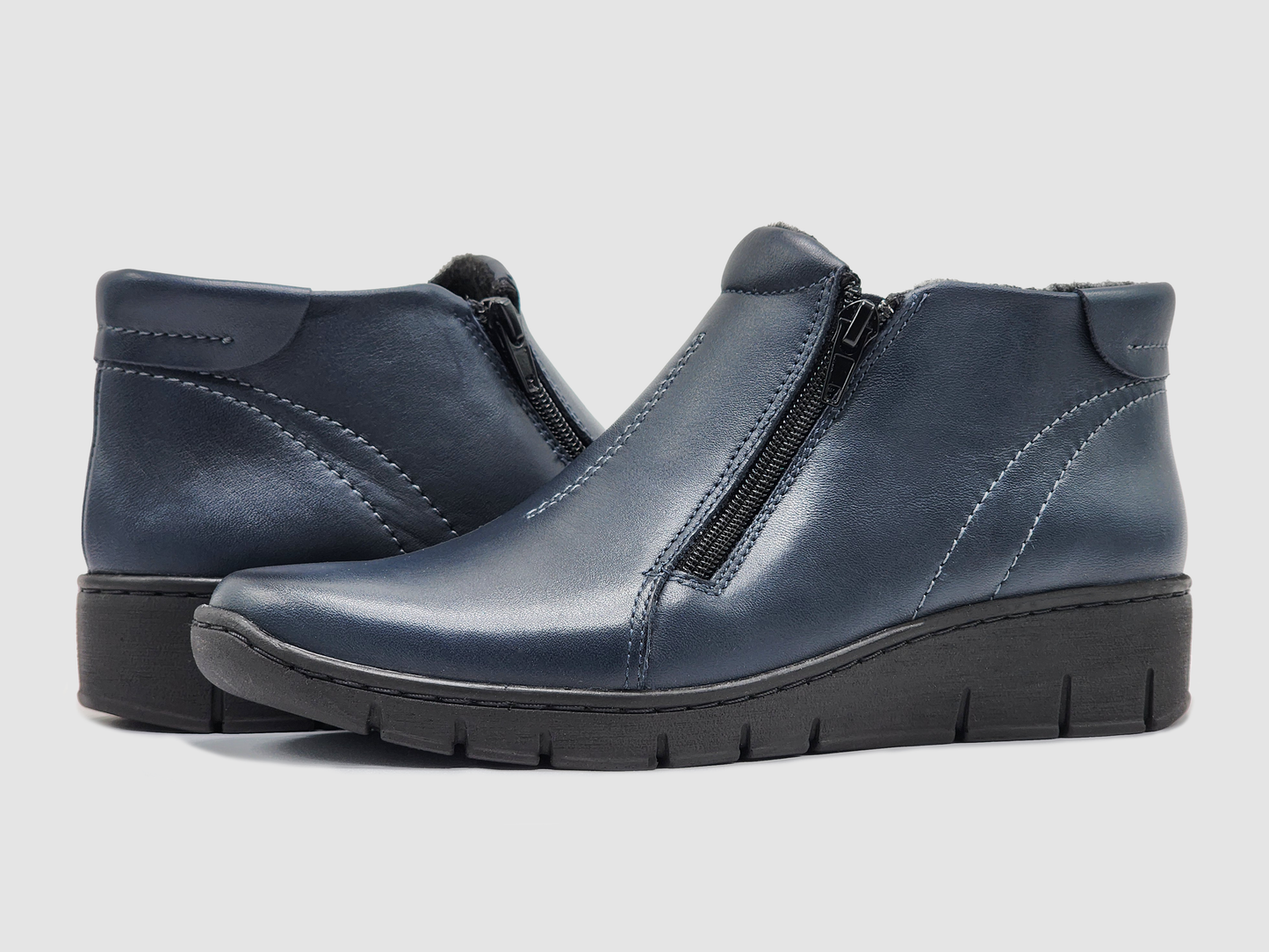 
                  
                    Women's Helios Dione Zip-Up Leather Boots - Navy
                  
                