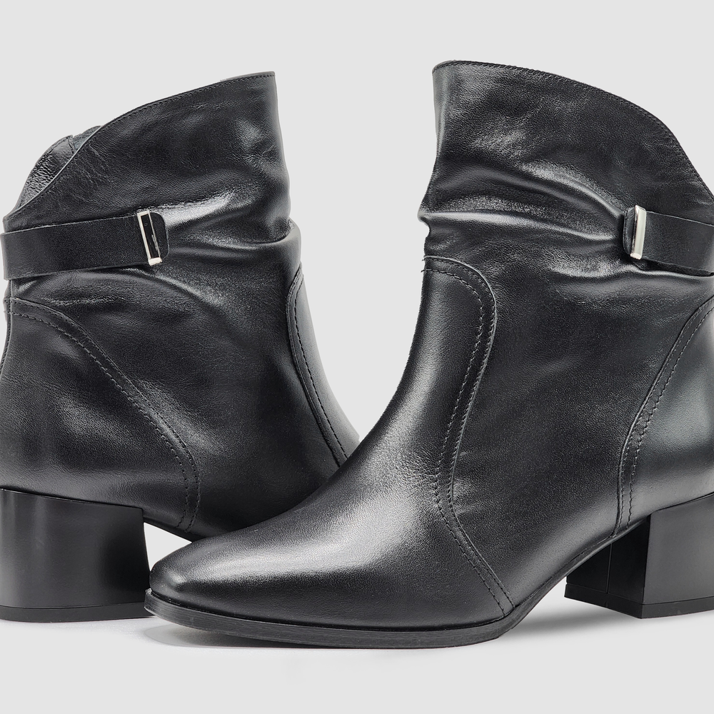 
                  
                    Women's AGA Maria Tall Leather Booties - Black
                  
                