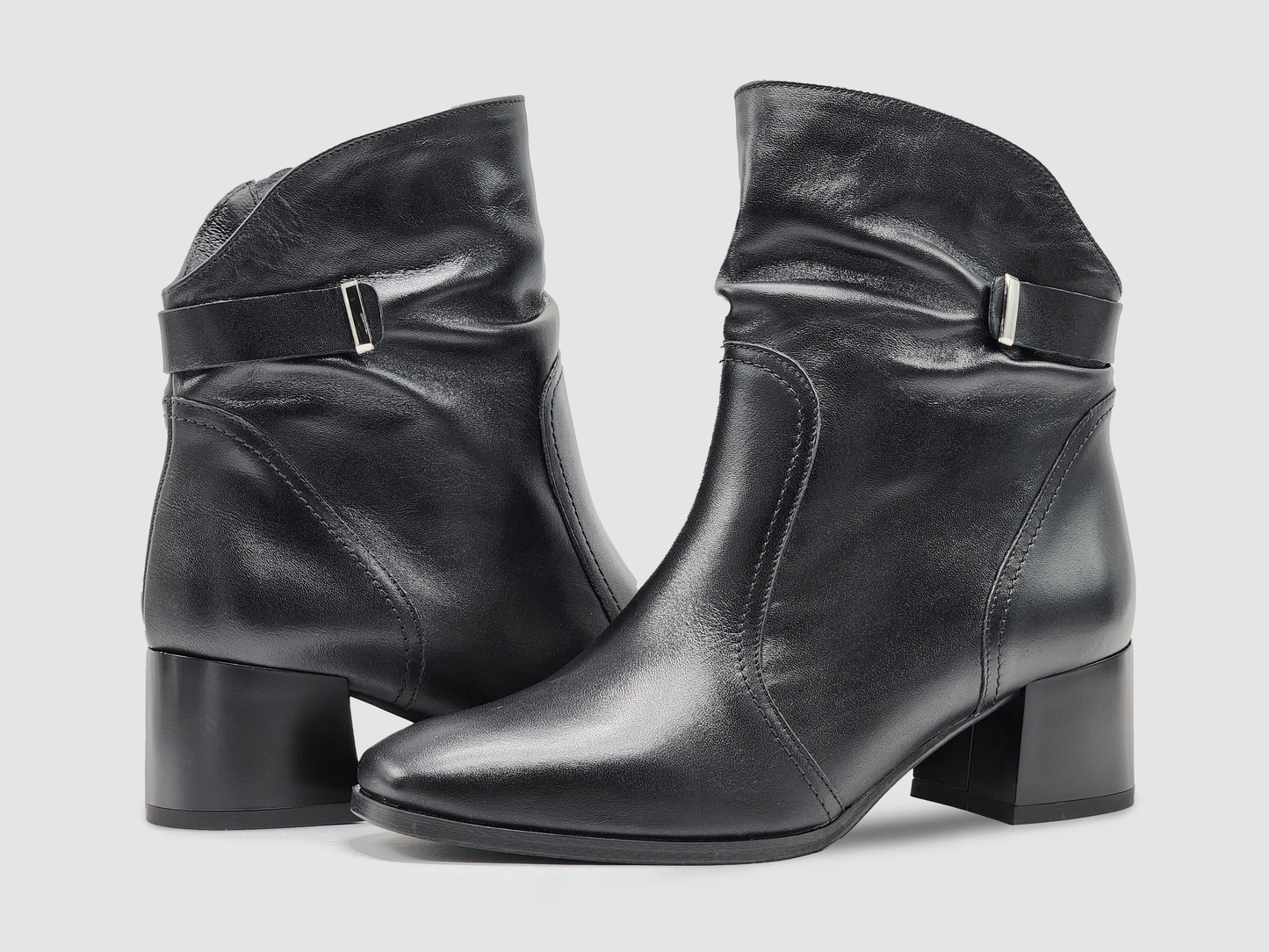 
                  
                    Women's AGA Maria Tall Leather Booties - Black
                  
                