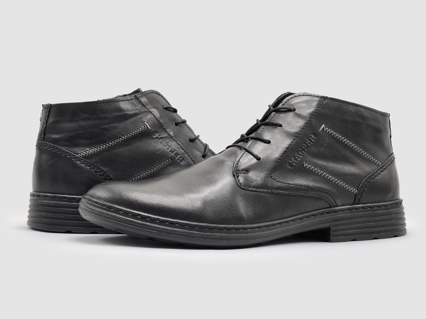 
                  
                    Men's Modern Wool-Lined Zip-Up Leather Boots - Kacper Global Shoes 
                  
                