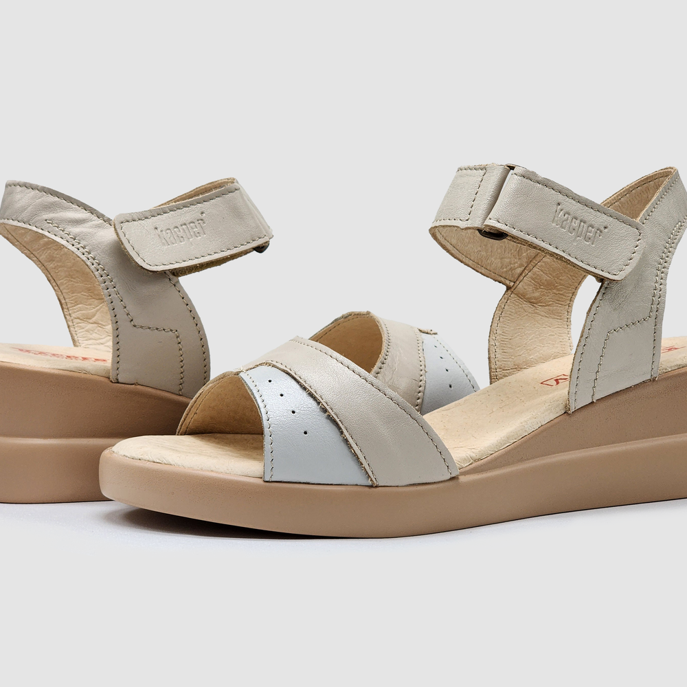 
                  
                    Women's Summer Leather Sandals - Beige
                  
                