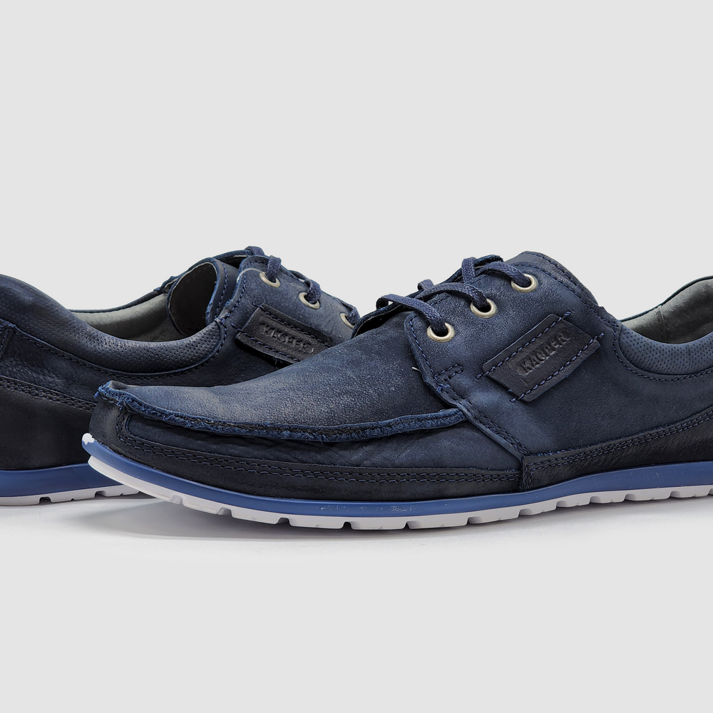 
                  
                    Men's Dockside Leather Boat Shoes - Navy - Kacper Global Shoes 
                  
                