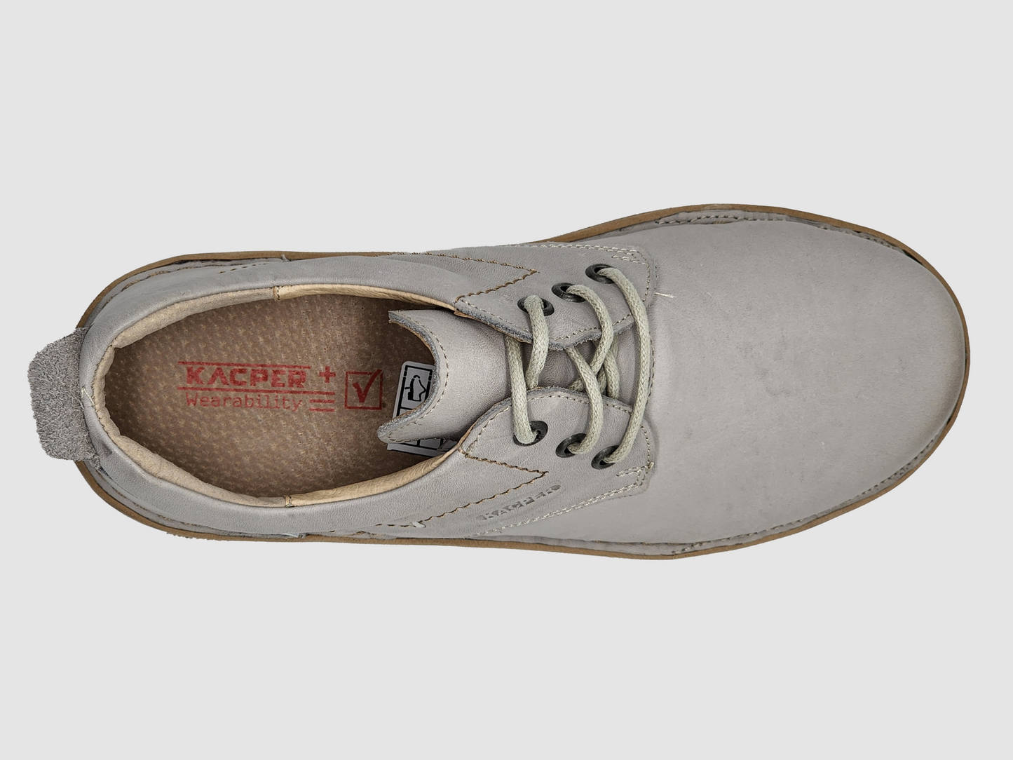 
                  
                    Women's Old-Fashioned Leather Shoes - Grey - Kacper Global Shoes 
                  
                