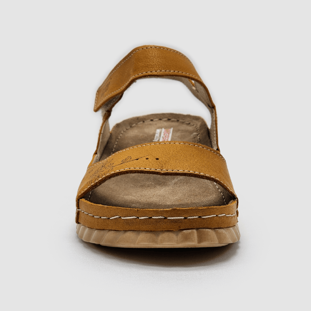 
                  
                    Women's Leather Sandals - Yellow - Kacper Global Shoes 
                  
                