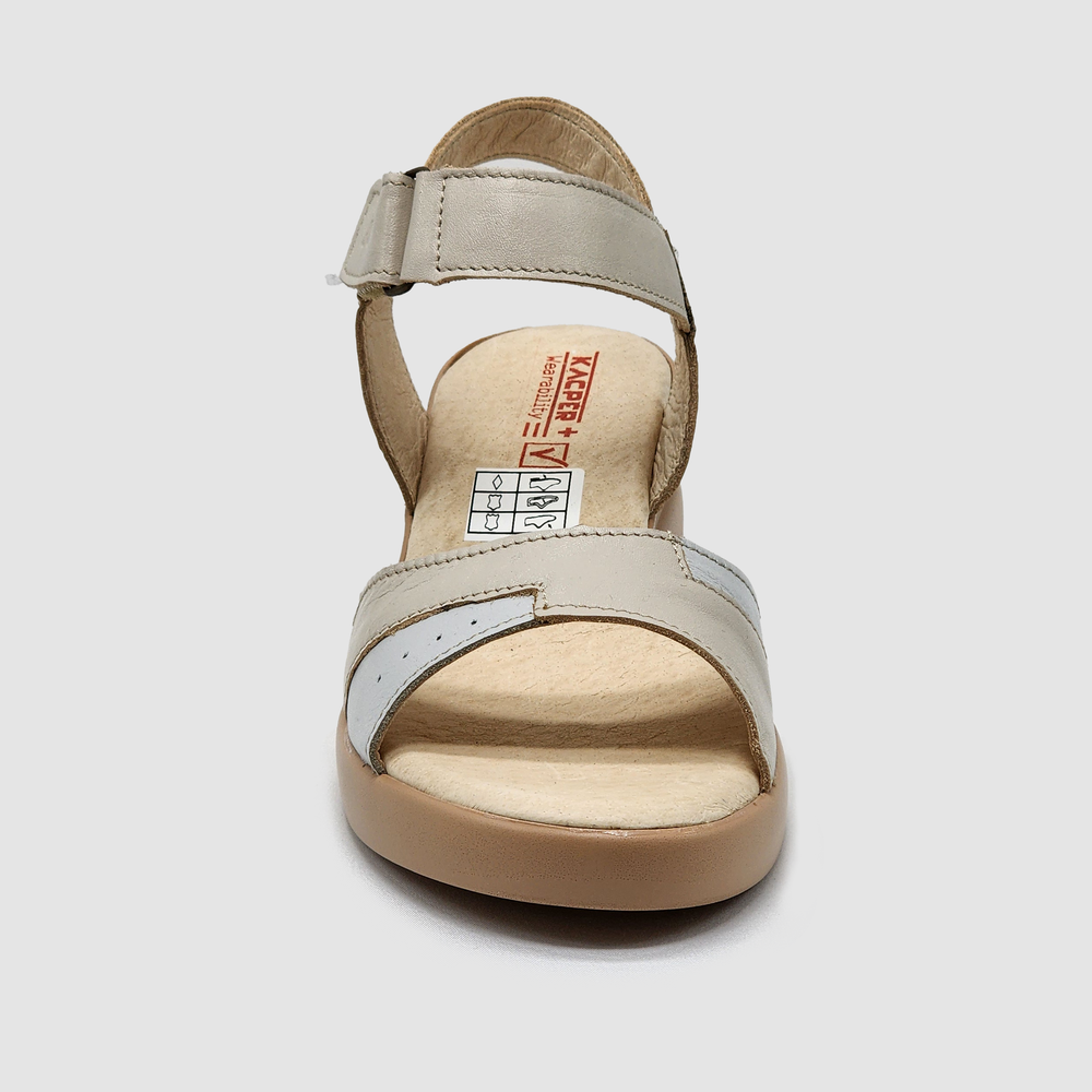 
                  
                    Women's Summer Leather Sandals - Beige
                  
                