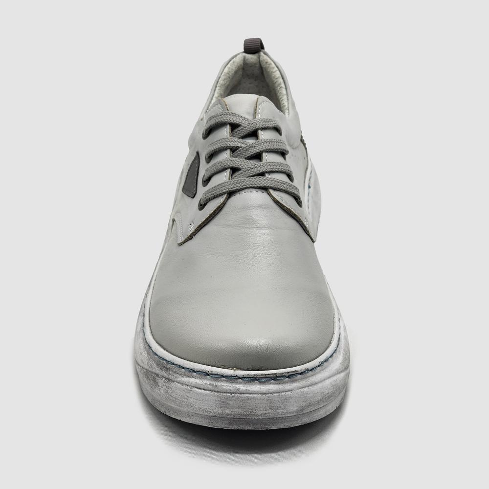 
                  
                    Women's Retro Leather Shoes - Grey
                  
                