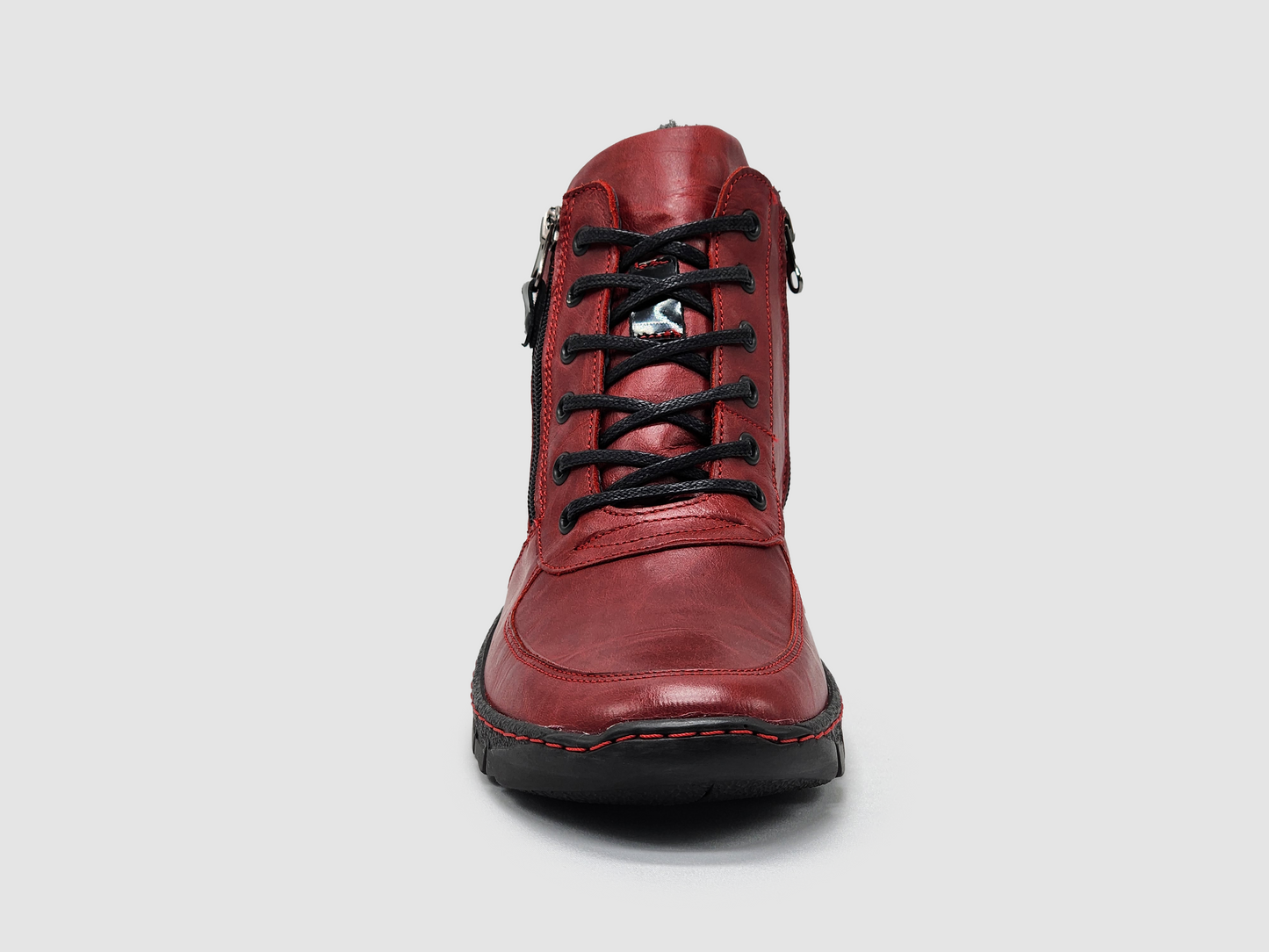 
                  
                    Women's Everyday Wool-Lined Zip-Up Leather Boots - Red - Kacper Global Shoes 
                  
                