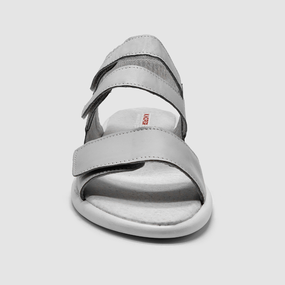 
                  
                    Women's Leather Flip-Flops - White
                  
                