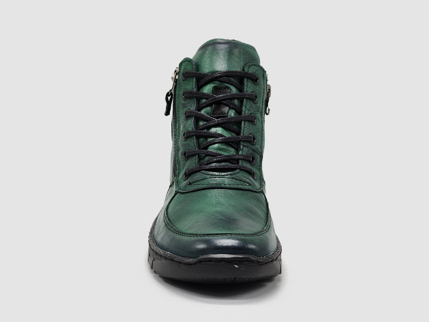 
                  
                    Women's Everyday Wool-Lined Zip-Up Leather Boots - Green - Kacper Global Shoes 
                  
                