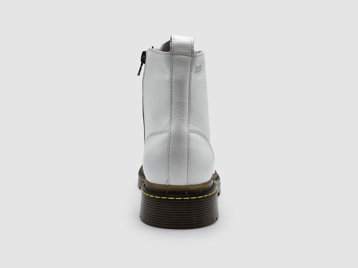 
                  
                    Women's Premium Leather Zip-Up Boots - White - Kacper Global Shoes 
                  
                