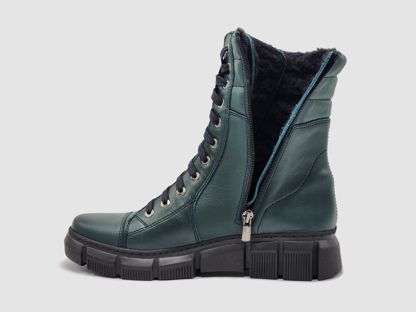 
                  
                    Women's Helios Medusa Fur-Lined Leather Boots - Green
                  
                