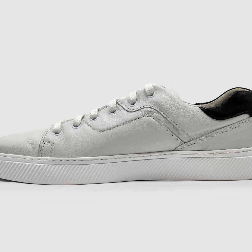 
                  
                    Men's Classic Leather Sneakers - White - Kacper Global Shoes 
                  
                