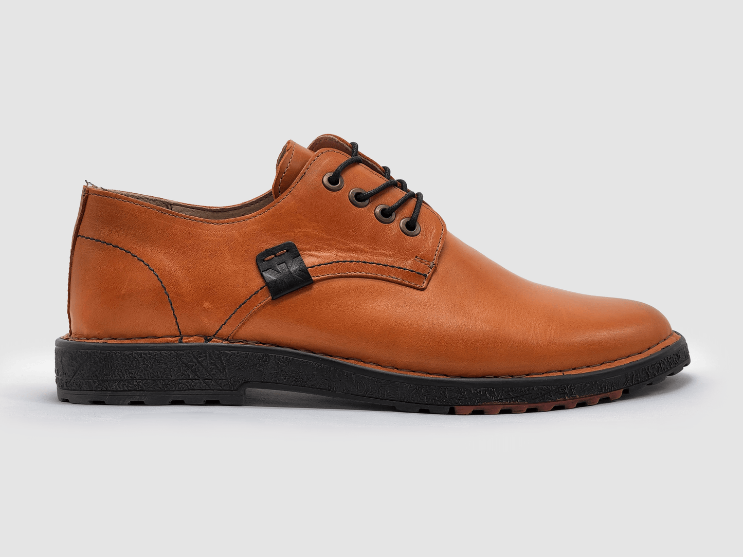 
                  
                    Men's Derby Leather Dress Shoes - Orange - Kacper Global Shoes 
                  
                