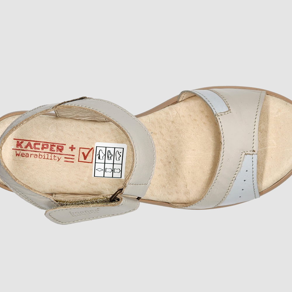 
                  
                    Women's Summer Leather Sandals - Beige
                  
                