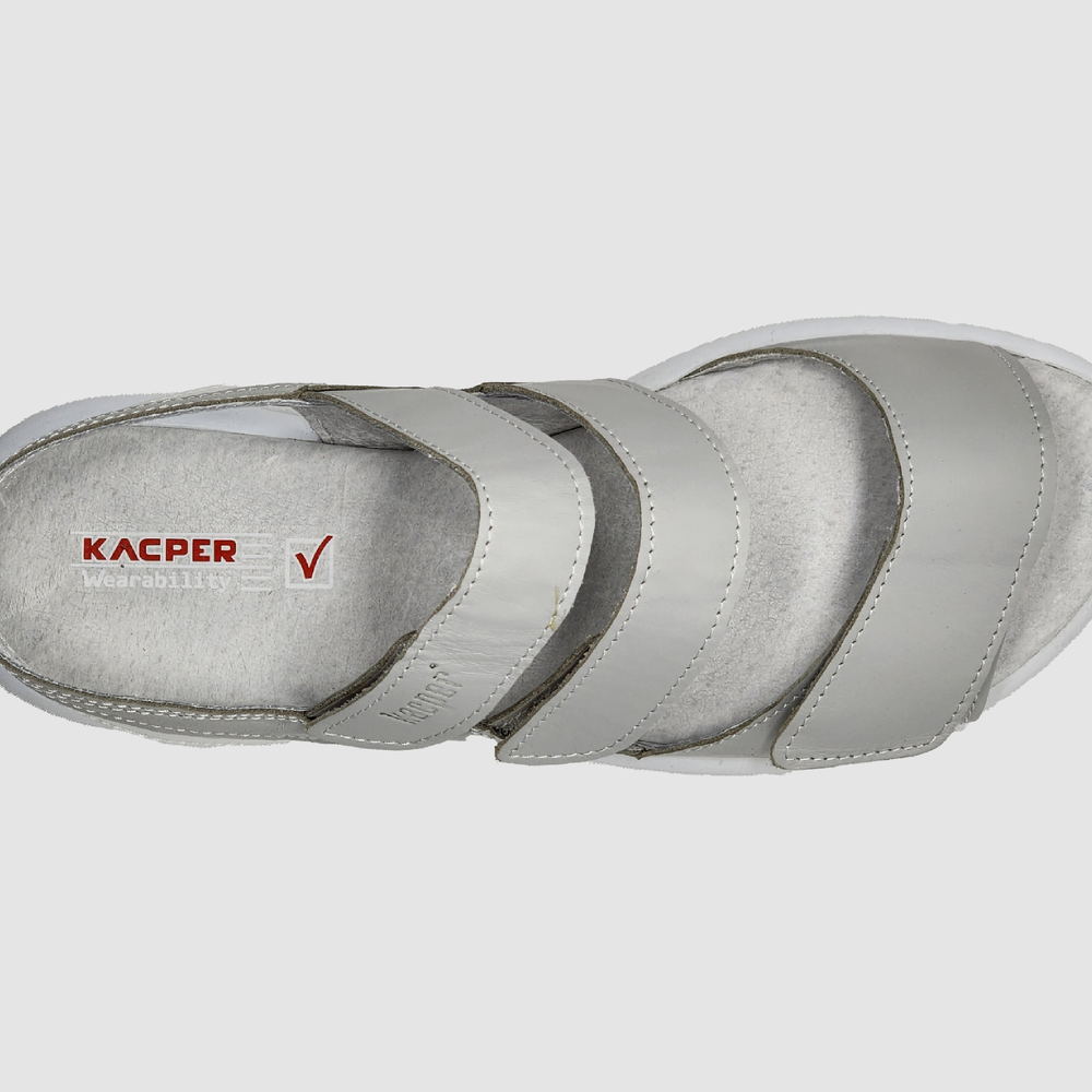 
                  
                    Women's Leather Flip-Flops - White
                  
                