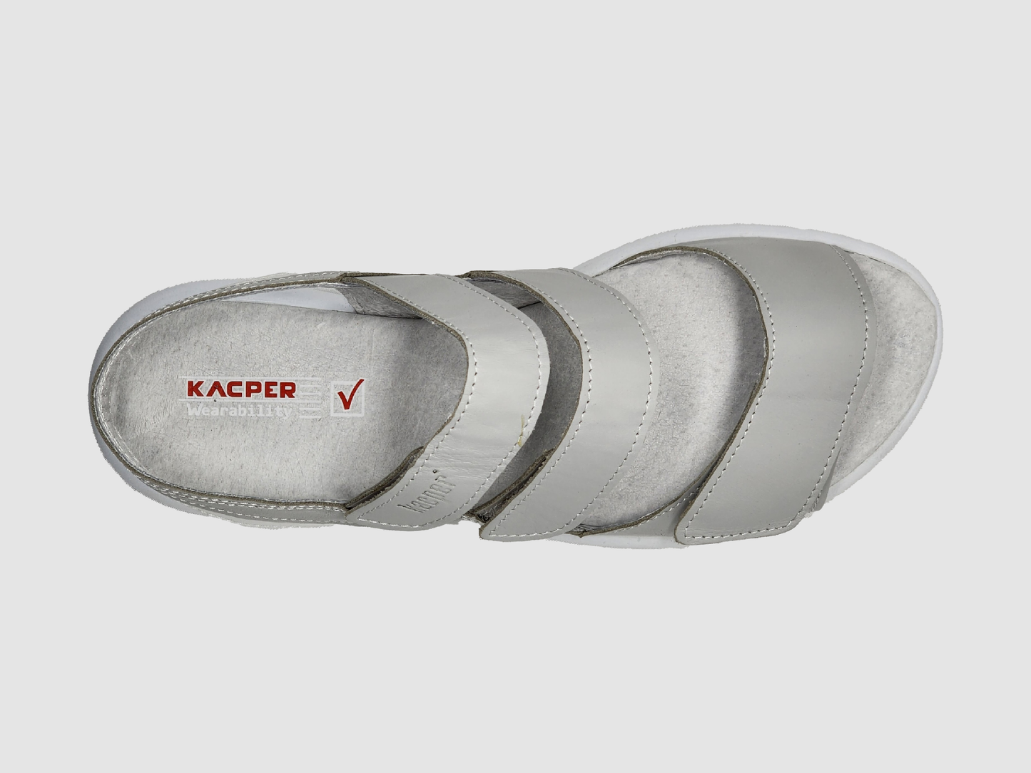 
                  
                    Women's Leather Flip-Flops - White
                  
                