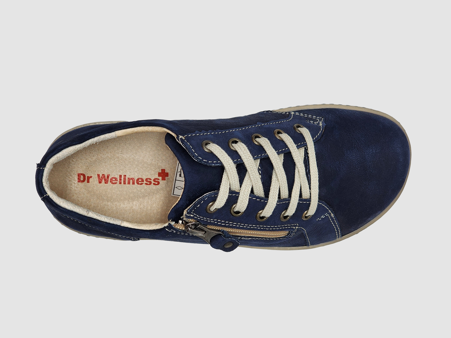 
                  
                    *Zapatos de cuero con cremallera Dr Wellness para mujer - Azul
                  
                