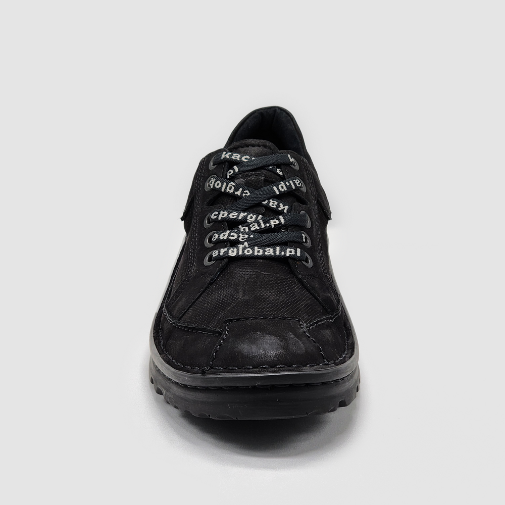 
                  
                    Men's Terrain Leather Shoes - Black - Kacper Global Shoes 
                  
                