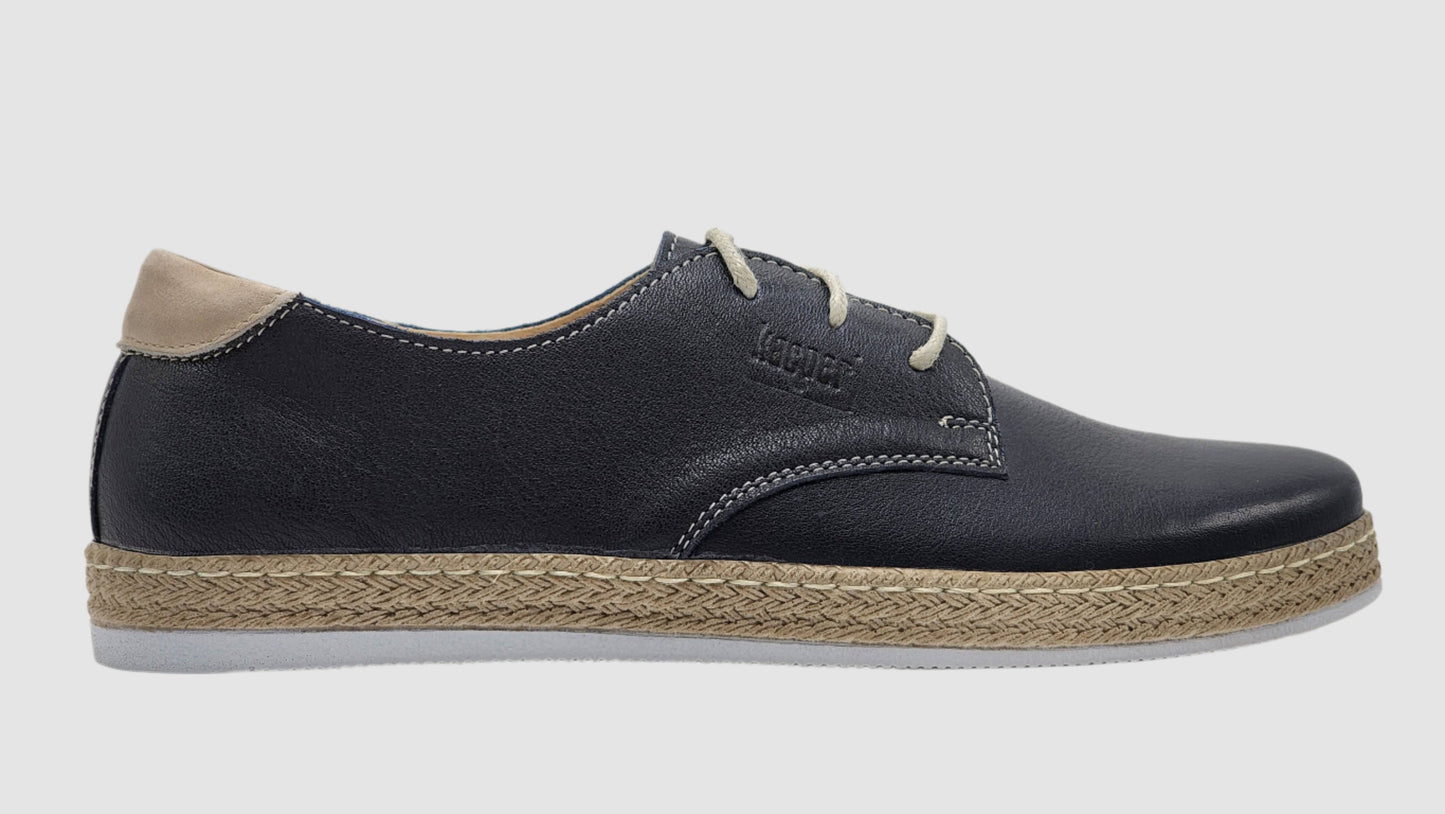 [Women's Lifestyle Navy Leather Sneakers] - Kacper Global Shoes 