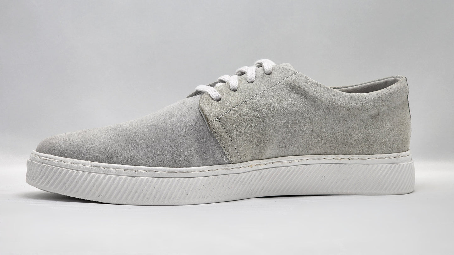 [Men's Classic Grey Suede Leather Sneakers] - Kacper Global Shoes 