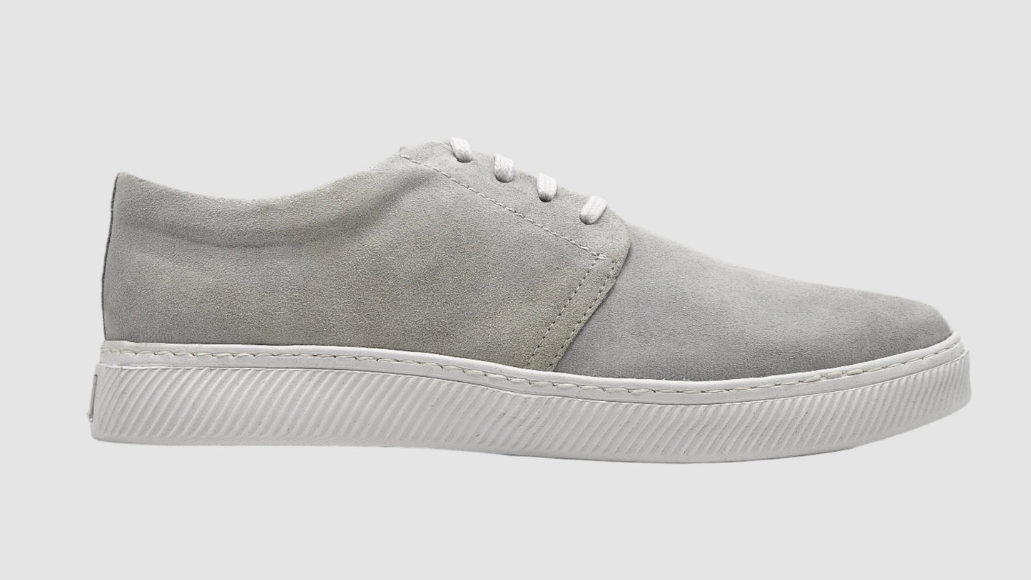 [Men's Classic Grey Suede Leather Sneakers] - Kacper Global Shoes 