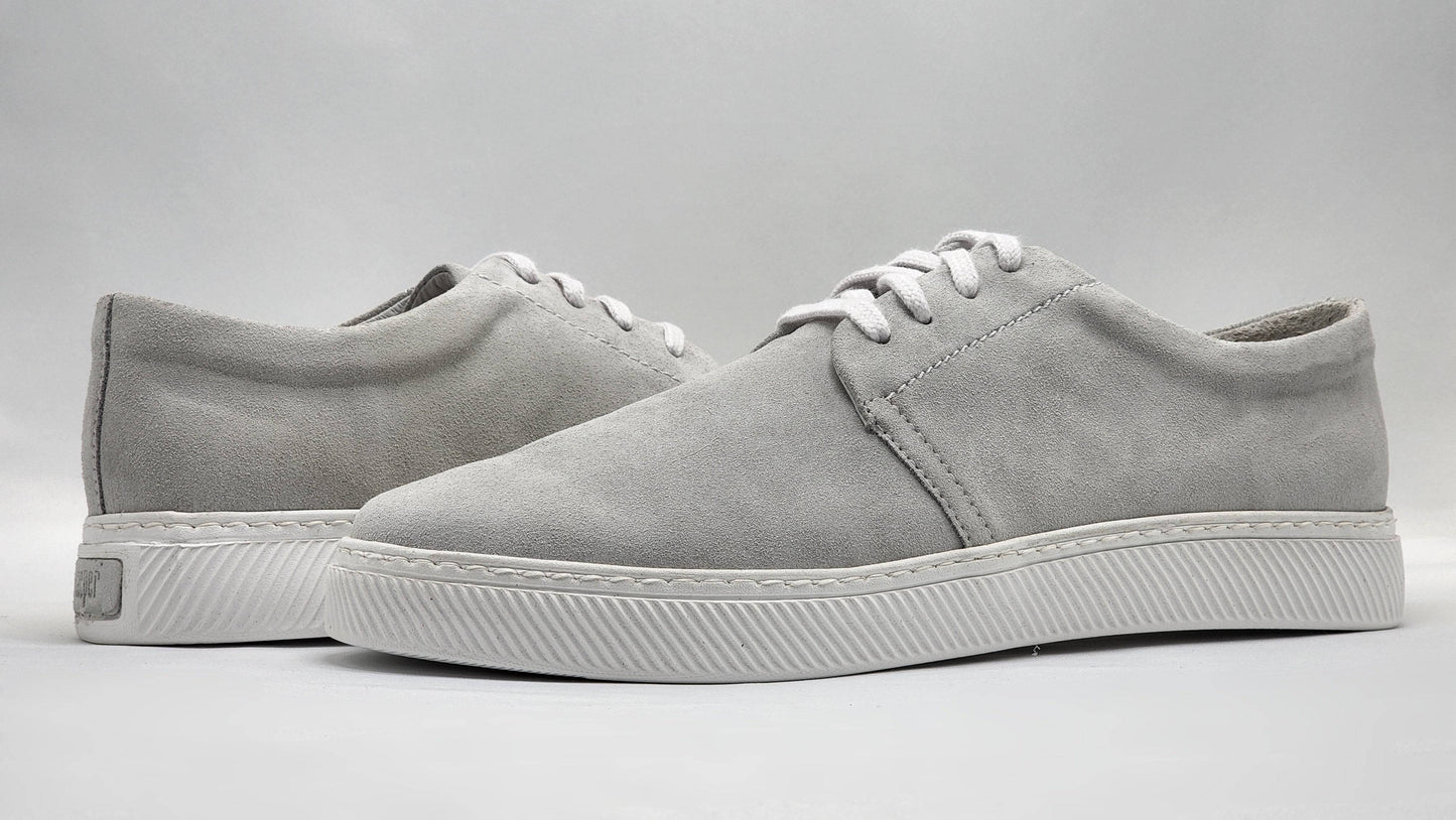 
                  
                    [Men's Classic Grey Suede Leather Sneakers] - Kacper Global Shoes 
                  
                