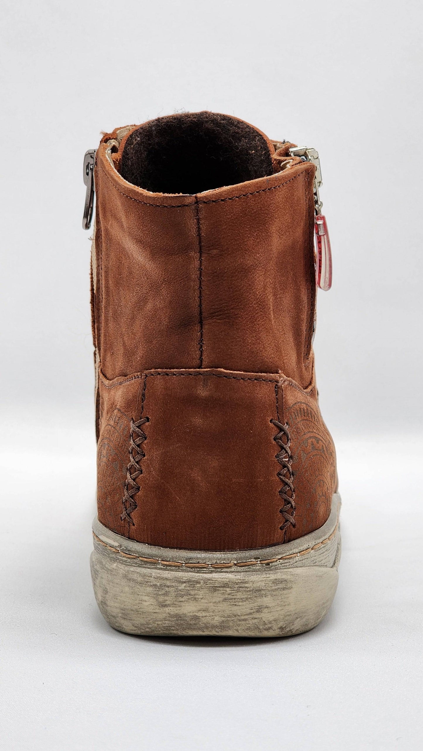 
                  
                    [Women's Timeless Brown Wool-Lined Zip-Up Leather Boots] - Kacper Global Shoes 
                  
                